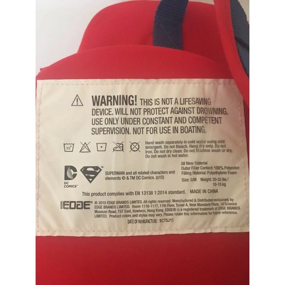 Edge Adjustable Superman Swim Foam Harness‎ Kids - Picture 3 of 8